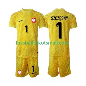 Fußballtrikots Polen Szczesny 1 Torwart Kinder 2024 Kurzarm Heimtrikotsatz kaufen